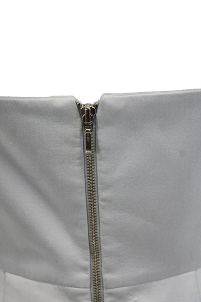 Nicholas Women Light Blue V-Neck Zip Sleeveless Camisole Size 6