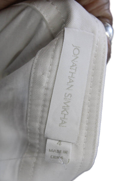 Jonathan Simkhai Women Wrap Skirt White Midi Size 4