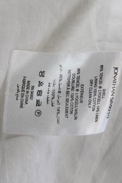 Jonathan Simkhai Women Wrap Skirt White Midi Size 4