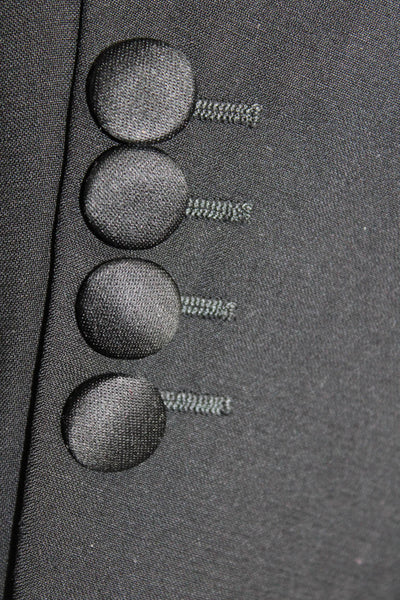 Trussini Mens Tuxedo Suit Jacket Black Linen Cotton Button Size 56