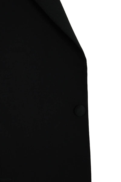 Trussini Mens Tuxedo Suit Jacket Black Linen Cotton Button Size 56