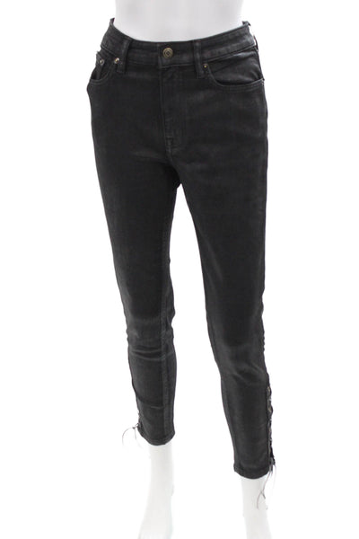 Lauren Ralph Lauren Women Black Ankle Skinny Jeans Size 2