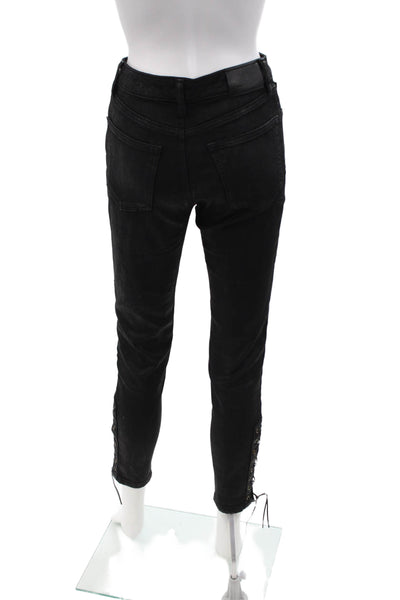 Lauren Ralph Lauren Women Black Ankle Skinny Jeans Size 2