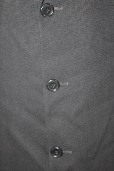 Boss Hugo Boss Mens Dark Blue Virgin Wool Suit Jacket Button Collared Size 42