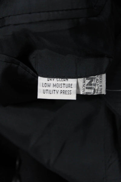 Boss Hugo Boss Mens Dark Blue Virgin Wool Suit Jacket Button Collared Size 42