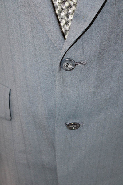 Gant Mens Striped 100% Wool Suit Jacket Collared Button Classic Size 42