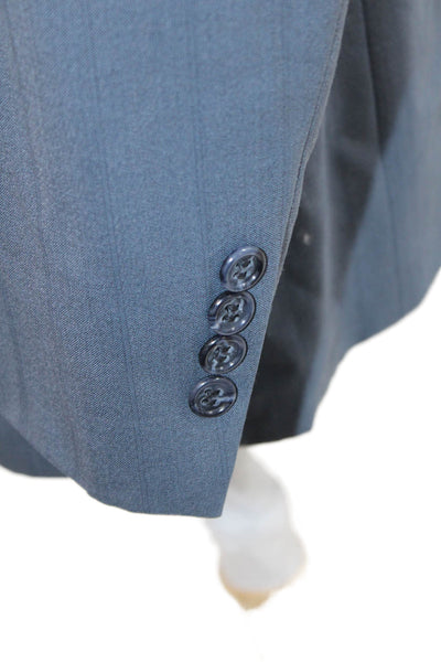 Gant Mens Striped 100% Wool Suit Jacket Collared Button Classic Size 42