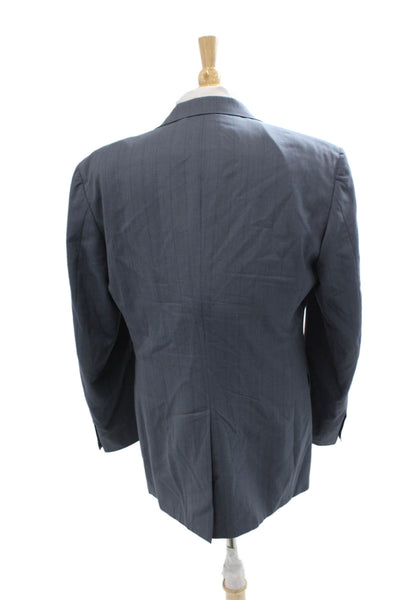 Gant Mens Striped 100% Wool Suit Jacket Collared Button Classic Size 42