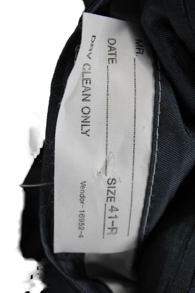 Gant Mens Striped 100% Wool Suit Jacket Collared Button Classic Size 42