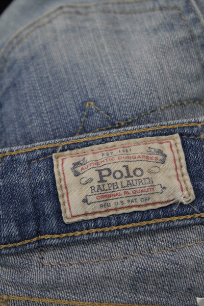 Polo Ralph Lauren Women Skinny Jeans Blue Mid Rise 31in Size 27