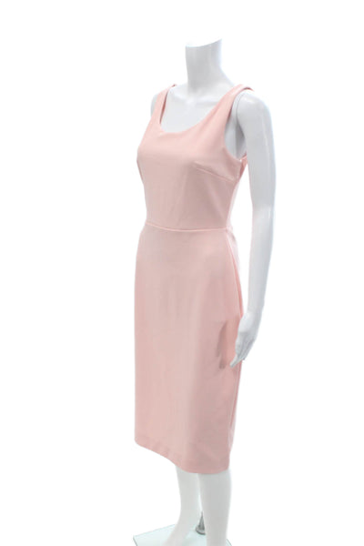 Betsey Johnson Women Sheath Dress Pink Sleeveless Round Neck Knee Size 4