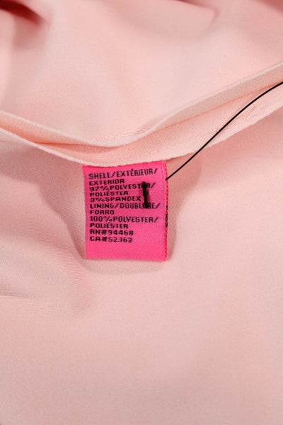 Betsey Johnson Women Sheath Dress Pink Sleeveless Round Neck Knee Size 4