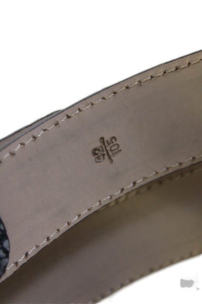 Tardini Mens Genuine American Alligator Belt 1" and 1/8" Suede Black Combo Sz 42