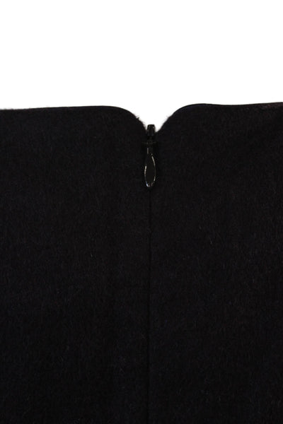 Eric Gaskins Womens Sheath Pencil Dress Black Sleeveless Round Neck Zip Size S