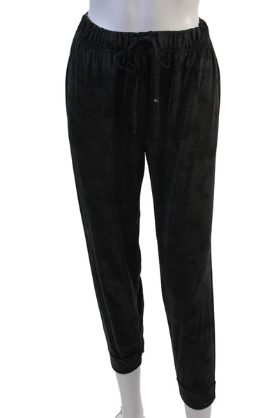 Lululemon Unisex Black Camouflage Nylon Jogger Sweatpants Drawstring Size M
