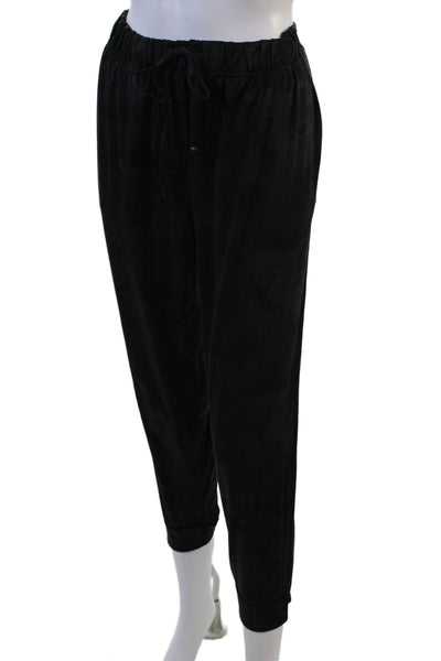 Lululemon Unisex Black Camouflage Nylon Jogger Sweatpants Drawstring Size M