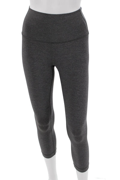 Lululemon Women Cropped Capri Leggings Dark Gray Size 4