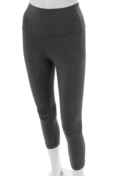 Lululemon Women Cropped Capri Leggings Dark Gray Size 4