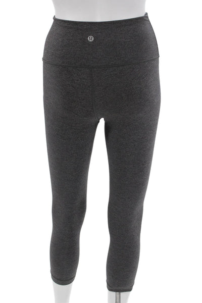 Lululemon Women Cropped Capri Leggings Dark Gray Size 4