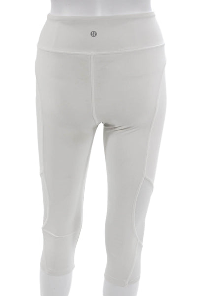 Lululemon Womens Capri Leggings White Nylon Size 4