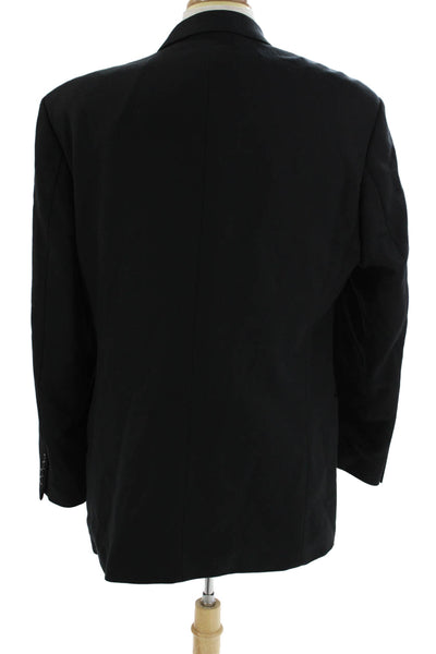 Boss Hugo Boss Men Classic Black Virgin Wool Suit Jacket Button Size 42
