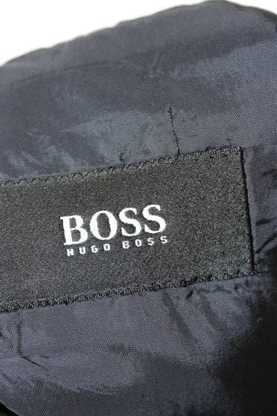 Boss Hugo Boss Men Classic Black Virgin Wool Suit Jacket Button Size 42