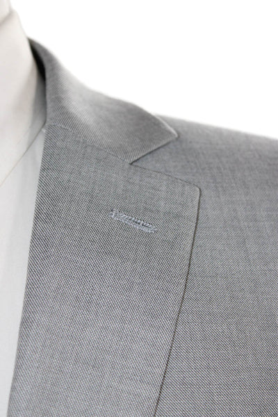 Apt. 9 Mens Gray Solid Collared Suit Jacket Button Size 40