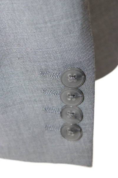 Apt. 9 Mens Gray Solid Collared Suit Jacket Button Size 40