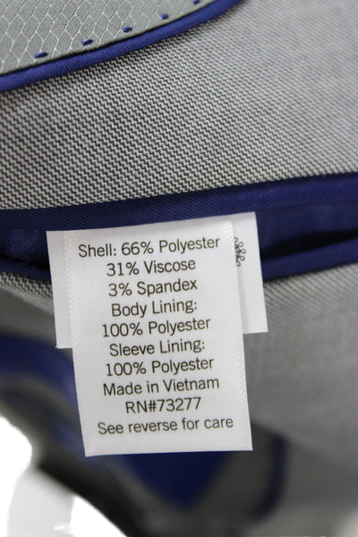 Apt. 9 Mens Gray Solid Collared Suit Jacket Button Size 40