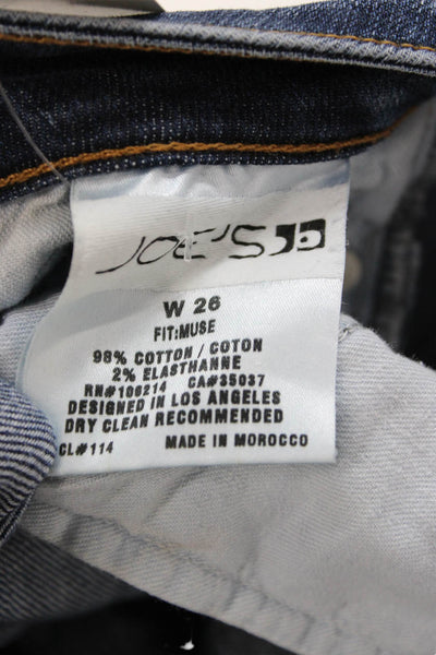 Joes Womens Dark Blue Bootcut Jeans Mid-Rise 98% Cotton Size 26