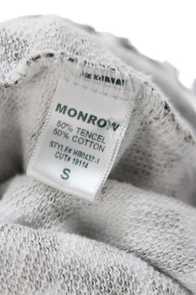 Monrow Unisex Sweat Shorts White Animal Print Tencel Cotton Size S