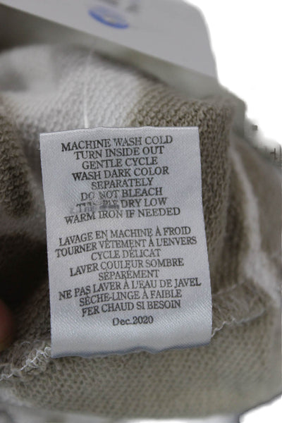 Z Supply Unisex Sweat Shorts Beige Cotton Drawstring Beach Size XS