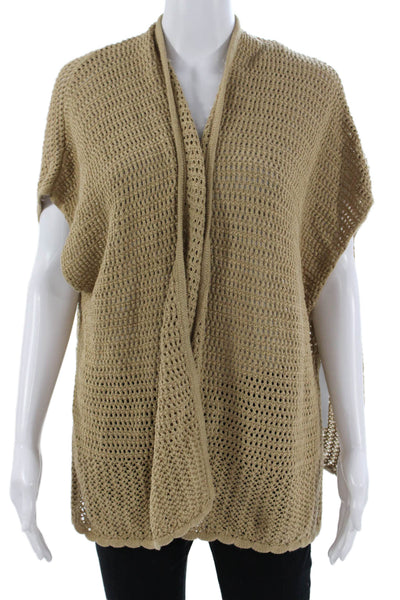 J Crew Unisex Bohemian Solid Beige 100% Cotton Sweaters Size One Size