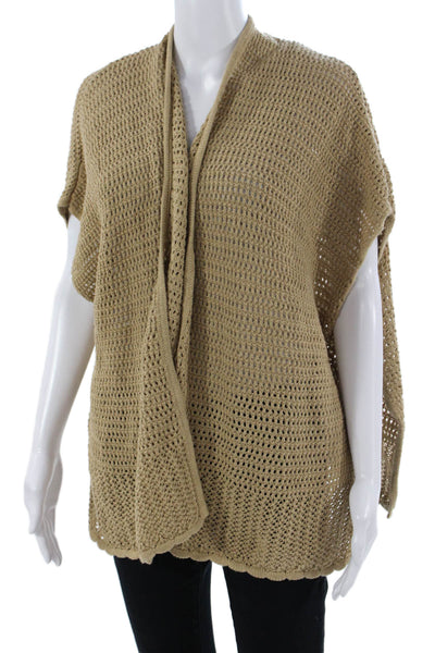 J Crew Unisex Bohemian Solid Beige 100% Cotton Sweaters Size One Size