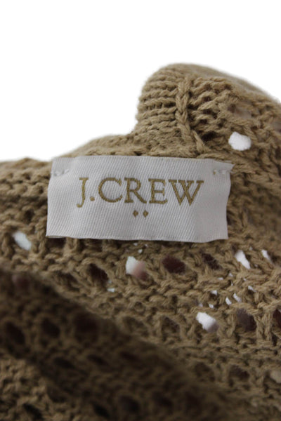 J Crew Unisex Bohemian Solid Beige 100% Cotton Sweaters Size One Size