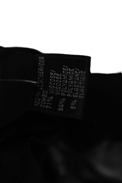 Lafayette 148 New York Women Quilted Biker Jacket Black Zip Size 6