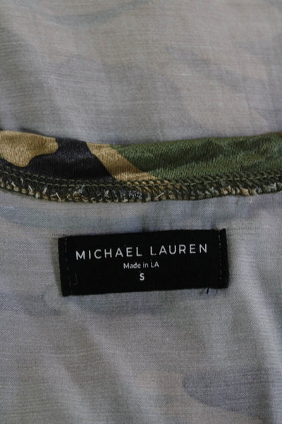 Michael Lauren Women Cropped Camouflage Viscose Tank Sleeveless Zip Size S