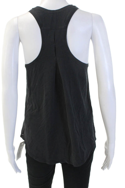 Lululemon Women Sleeveless Basic Tank Black Cotton Blend Round Neck Size S