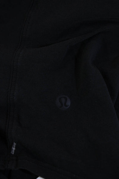Lululemon Women Sleeveless Basic Tank Black Cotton Blend Round Neck Size S