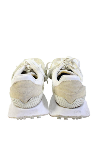 New Balance Womens Lace Up Suede Canvas Logo Trainers Sneakers Brown White 6.5