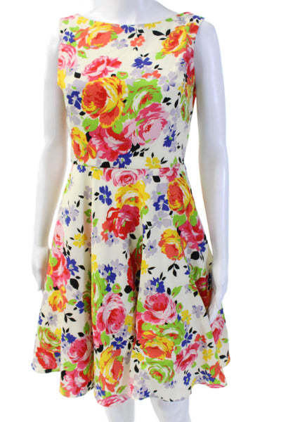 Betsey Johnson Womens Fit & Flare Sundress Floral Silk Blend Size 6
