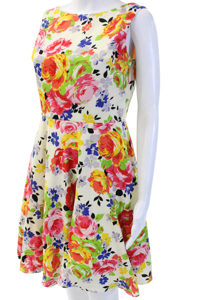 Betsey Johnson Womens Fit & Flare Sundress Floral Silk Blend Size 6