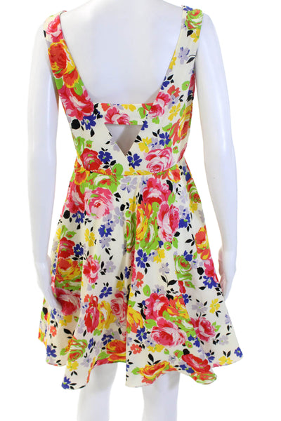 Betsey Johnson Womens Fit & Flare Sundress Floral Silk Blend Size 6
