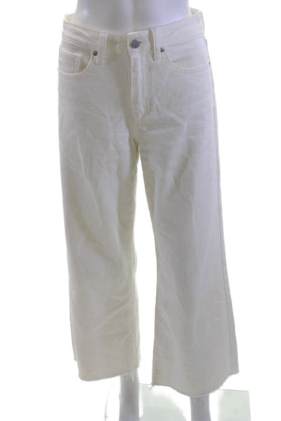 JBD Women Cropped High Waist White Pants Size 29