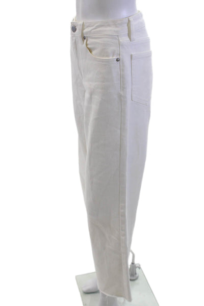 JBD Women Cropped High Waist White Pants Size 29