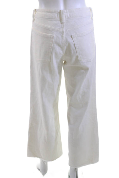 JBD Women Cropped High Waist White Pants Size 29