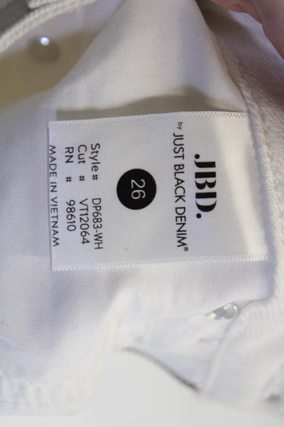 JBD Women Cropped High Waist White Pants Size 29