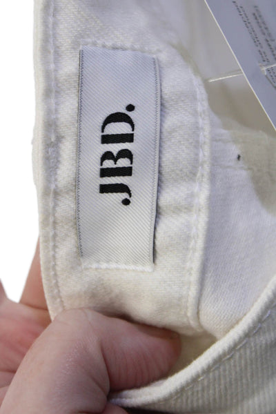 JBD Women Cropped High Waist White Pants Size 29