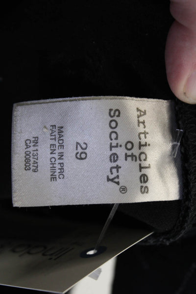 Articles of Society Womens Ankle Skinny Mid Rise Black Jeans Size 29