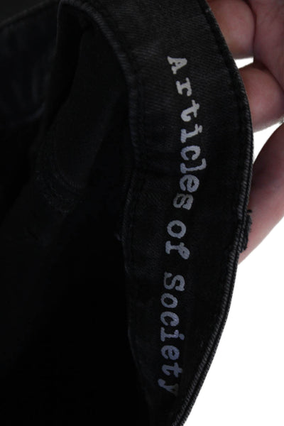 Articles of Society Womens Ankle Skinny Mid Rise Black Jeans Size 29